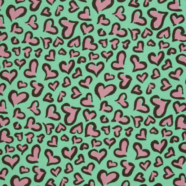 French Terry Hearts Mint by Swafing von Christiane Zielinski